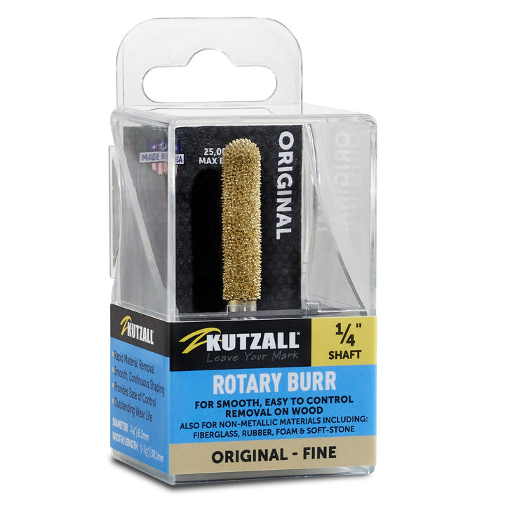 Kutzall Original Kugelkopffräser, ¹/⁴" Schaft, fein - Holzbearbeitungswerkzeug für Bosch, DeWalt, Mi