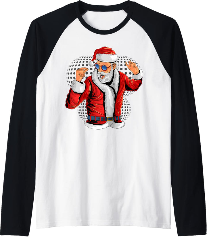 Weihnachtsmann Santa Claus Weihnachtsoutfit Damen und Herren Raglan