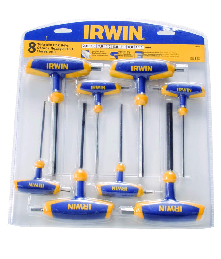 IRWIN T10771 Sechskant-Schraubenschlüssel-Set, mit T-Griff, 8-teilig