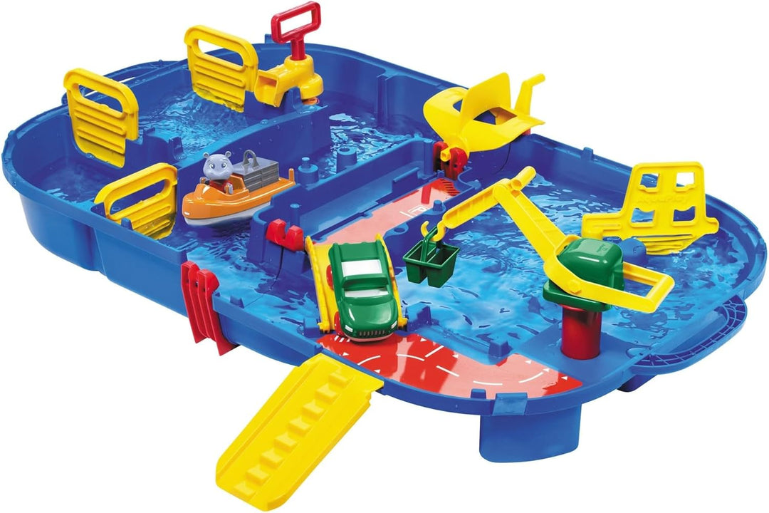Aquaplay 8700001516 - Wasserbahn Set "Schleusenbox", 27-teilig Single, Single