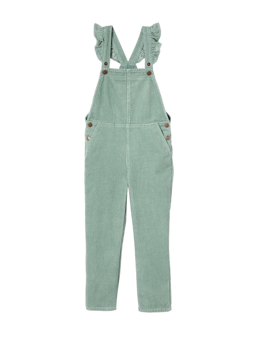 Vertbaudet Mädchen Cord-Latzhose mit Volantträgern GRIS 86, GRIS 86