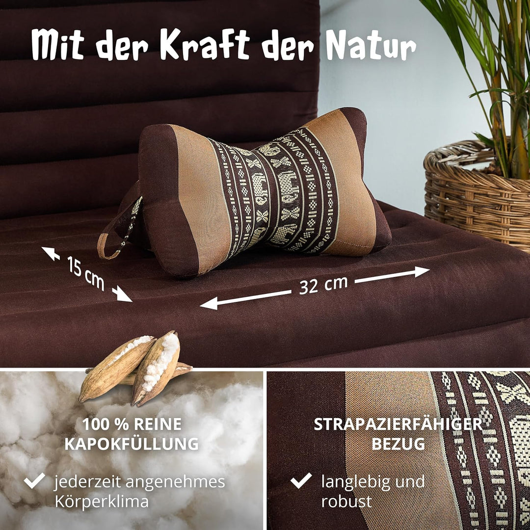 livasia Nackenstützkissen Knochenkissen - Ø 15x32cm - Nackenkissen Knochenform, Sofakissen, Lesekiss