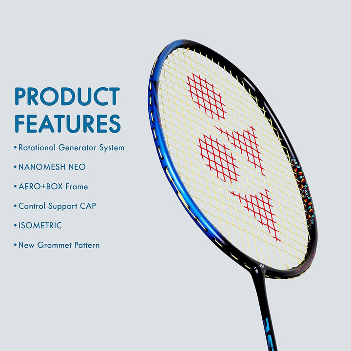 YONEX Smash Badmintonschläger (G4, 73 g, 12,7 kg Spannung) schwarzblau, schwarzblau