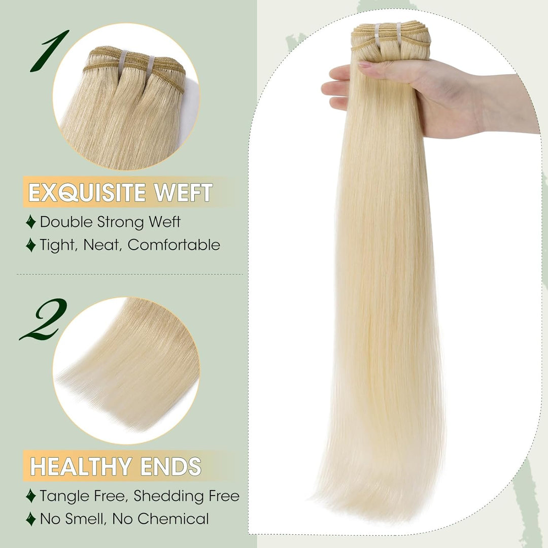 Elailite Echthaar Bündel, Haar Extensions Sew in Bundle Haarverlängerungen, Brasilianisches 100% Men