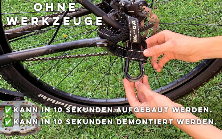 BIKE AND DOG - Hundeleine und Hundegeschirr für das Fahrrad, Geschirr mit 3 Ringen, Davon 2 seitlich