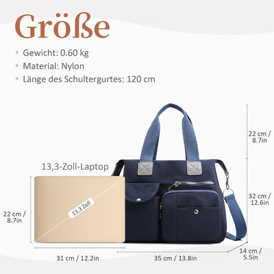 DIRRONA Elegant Damen Umhängetasche Gross Kapazität Handtasche Casual Reise Schultertasche Multi Tas