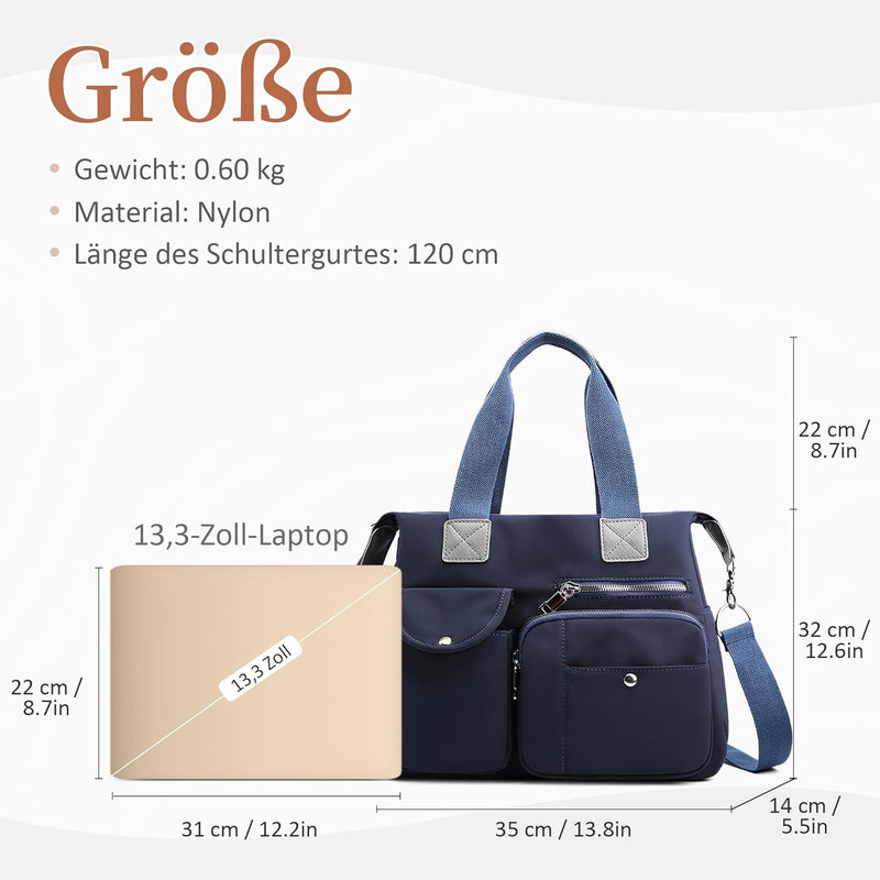 DIRRONA Elegant Damen Umhängetasche Gross Kapazität Handtasche Casual Reise Schultertasche Multi Tas