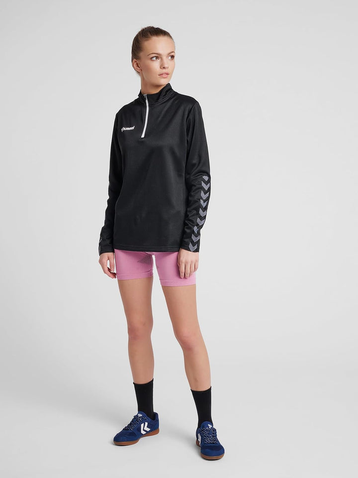 hummel Reissverschluss Jacke Raglanärmel Hmlauthentic Multisport Damen Grösse, XS BLACK/WHITE