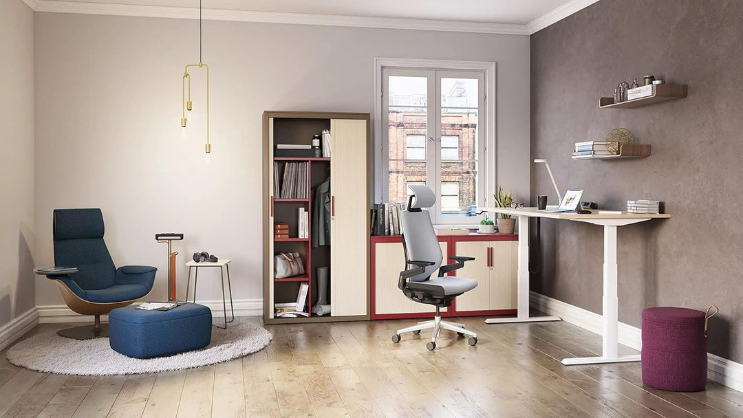 Steelcase Gesture Ergonomischer Bürostuhl mit 360° Armlehnen, 3D-Live Back Lumbalstütze, anpassbarer