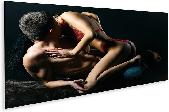islandburner Bild auf Leinwand Sexy Junges Paar Schlafzimmer Erotisch Bilder Wandbilder Poster Leinw