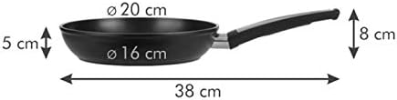 Tescoma Bratpfanne, Edelstahl, schwarz, 38 x 20.8 x 7.4 cm