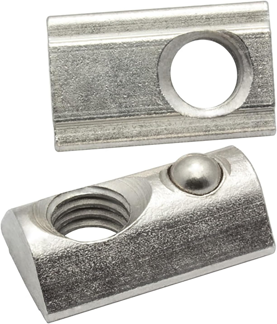 Nutenstein mit Federkugel und Steg M8 Nut 8 für Aluprofil 40-er - 100 Stück, 100 Stück