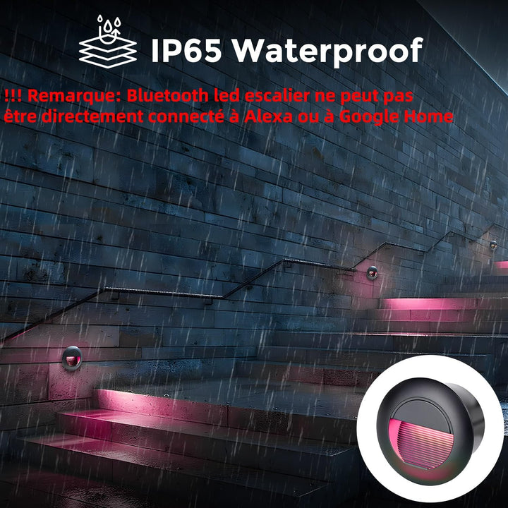 Bluetooth Treppenbeleuchtung aussen RGB warmweiss kaltweiss 1.5W 65mm(Nicht die Standardgrösse 60mm)