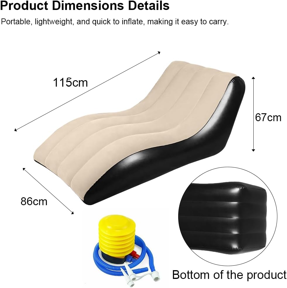 Aufblasbares Sofa, Aufblasbarer Sessel, Luftsofa, Campingsofa, Tragbare Flocking Aufblasbare Couch m