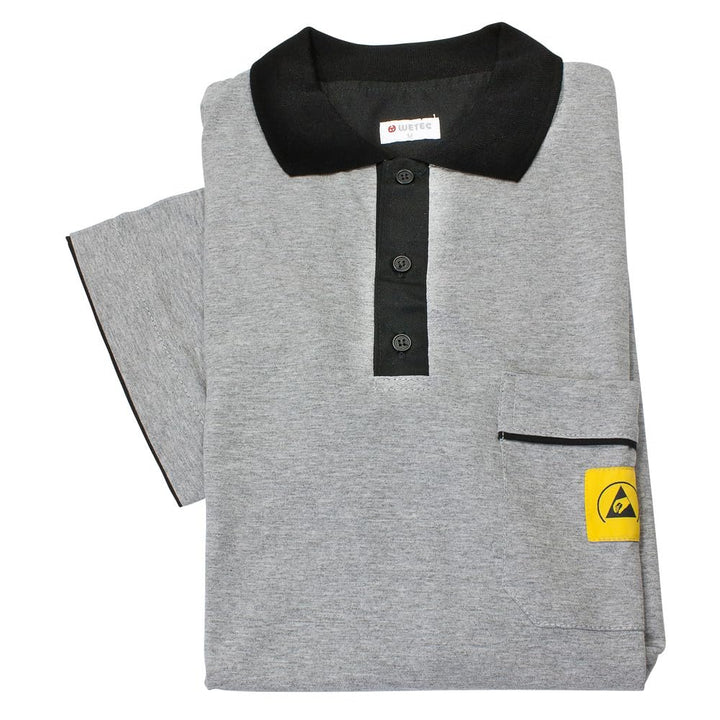 Wetec ESD-Polo-Shirt Light Grau XXL, Grau XXL