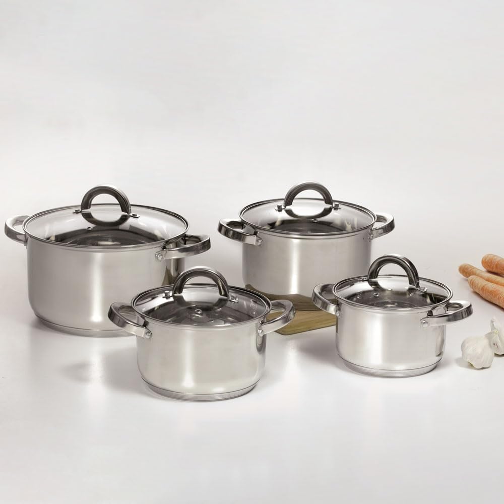 AMBITION Edelstahl Topf mit Deckel 2,5 l Berry ⌀ 18 cm Kochtopf Induktion alle Herdarten Spülmaschin