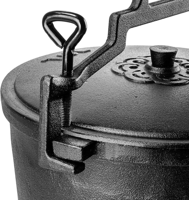 KADAX Jagdkessel, Gusseisen Kochtopf mit Füssen, Schmortopf aus Gusseisen, Dutch Oven für Garten, La