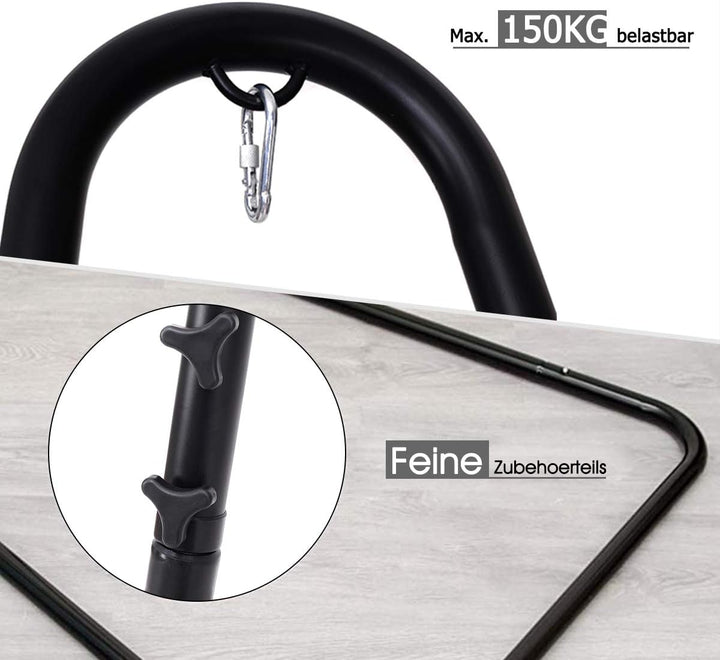 DREAMADE Hängestuhlgestell verstellbar, Hängesesselgestell Freistehendes Metallgestell für Hängesess