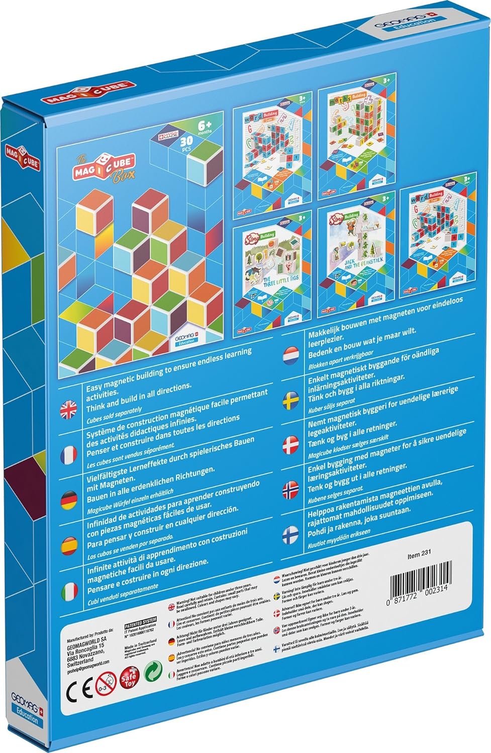 Geomag Education 231 - Magicube Storybuilding - Die DREI Schweinchen - 143 Stück