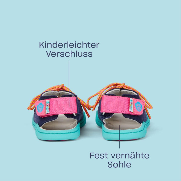 Affenzahn Sandale Vegan Free schnürbar mit Klettverschluss und Zehenkappe Grösse 21-32 21 EU Elefant