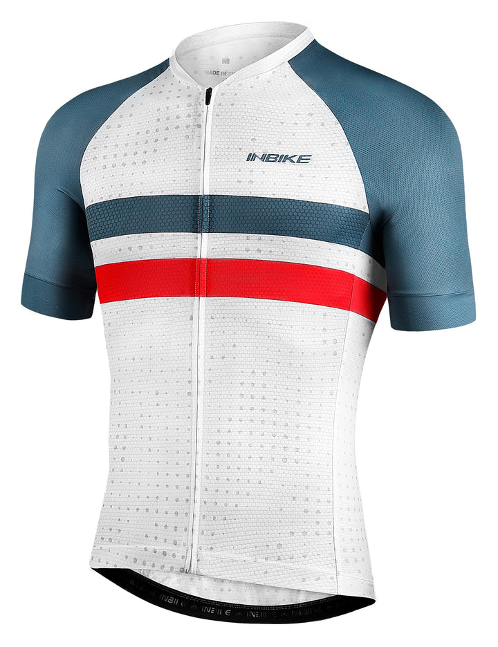 INBIKE Fahrradtrikot Herren Kurzarm Radtrikot mit Hochstretchige Elastische Atmungsaktive Schnell Tr