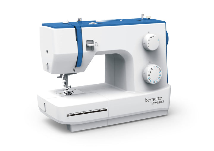 bernette sew&go 3 - Freiarm Nähmaschine, einfache Bedienung, Einfädelhilfe, Fadenabschneider, 19 Näh