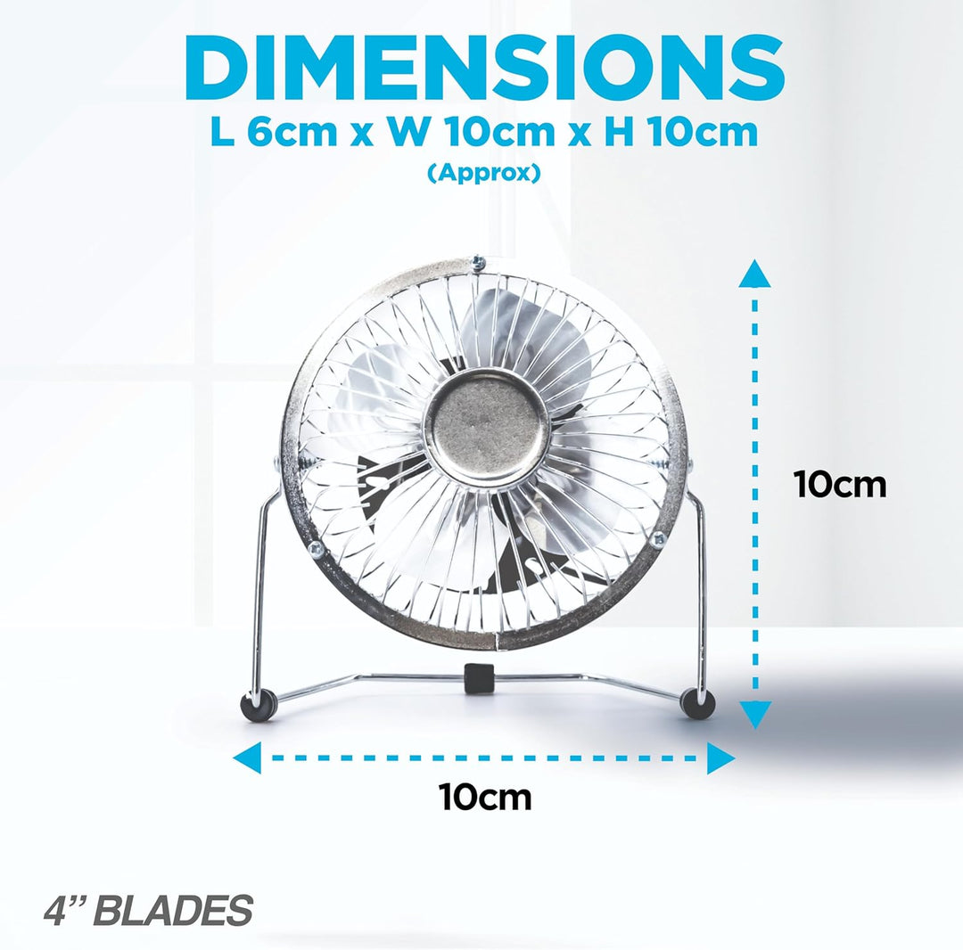 Status USB Tischventilator | 10,2 cm tragbarer Mini-Ventilator | Single Speed Kleiner Ventilator | C