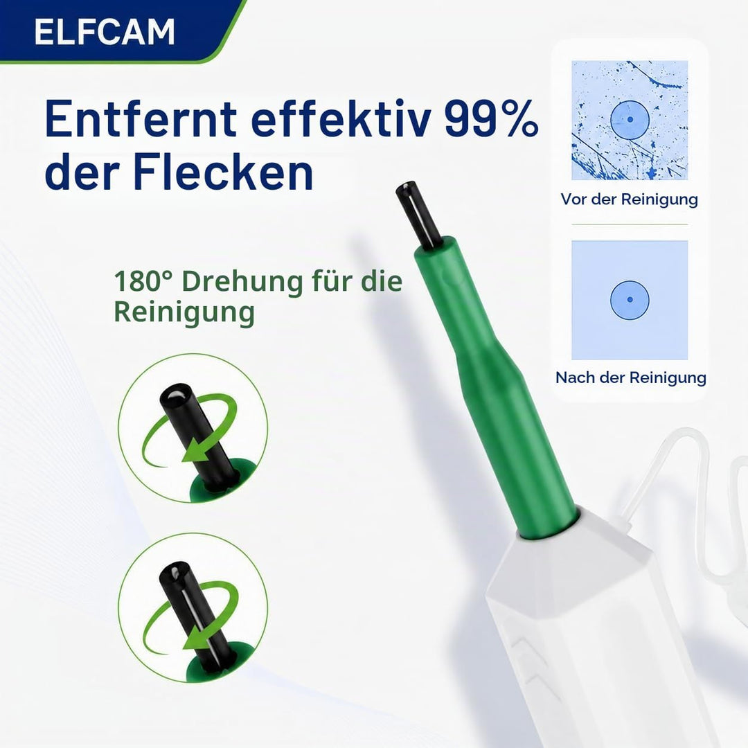 Elfcam® - Glasfaser Reinigungsstifte, LWL Reinigungsstift für FC/SC/ST/ E2000 Steckverbindungen, Übe