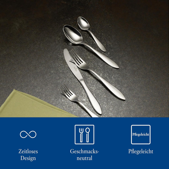 Villeroy und Boch Arthur Tafelbesteck für bis zu 12 Personen, 68-teilig, Edelstahl 44 x 29 x 9 cm Me