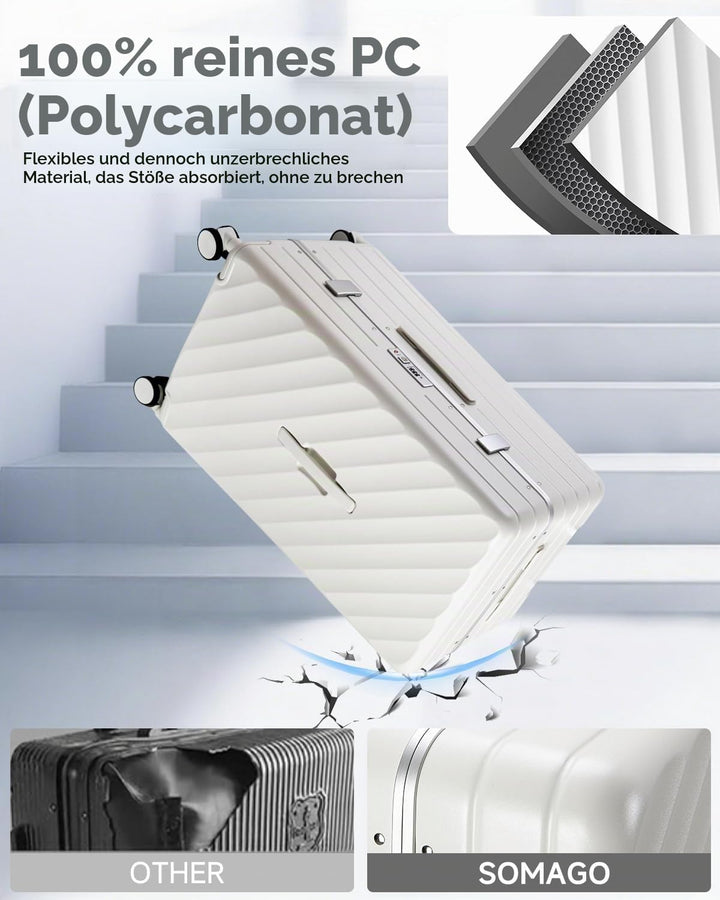 Sea choice Kofferset 2 Teilig Hartschale Trolley Handgepäck mit Laptopfach und Grosse Kapazität 30in