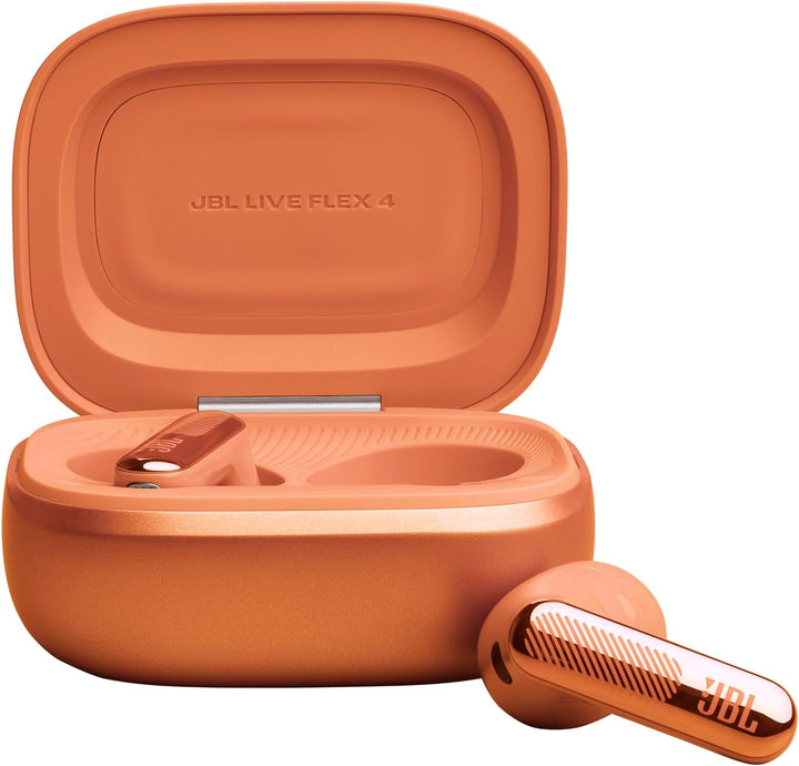 JBL Live Flex 4, Kabellose Noise-Cancelling-Ohrhörer, Orange, Orange