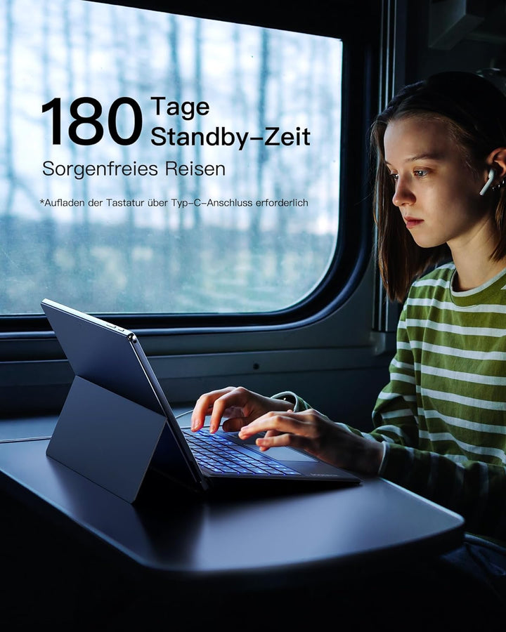 Inateck Surface Pro 7 Tastatur,Kompatibel mit Surface Pro 7/7+/6/5/4 mit Trackpad,Bluetooth 5.3, 7-F