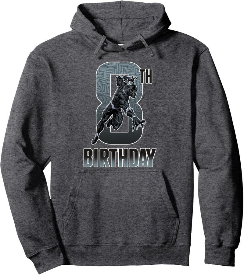 Marvel Black Panther Action Pose 8th Birthday Pullover Hoodie