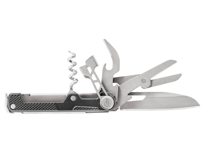 Gerber Taschenmesser mit 8 Funktionen, Multitool mit glatter Klinge, ArmBar Cork, Dunkelgrau, Edelst