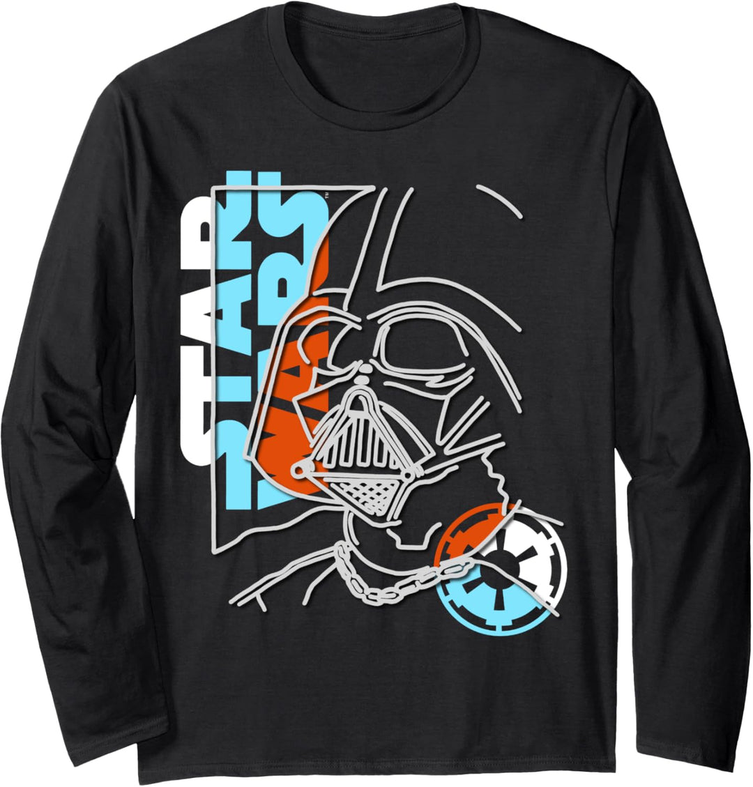 Star Wars Vader The Boss Outline Langarmshirt