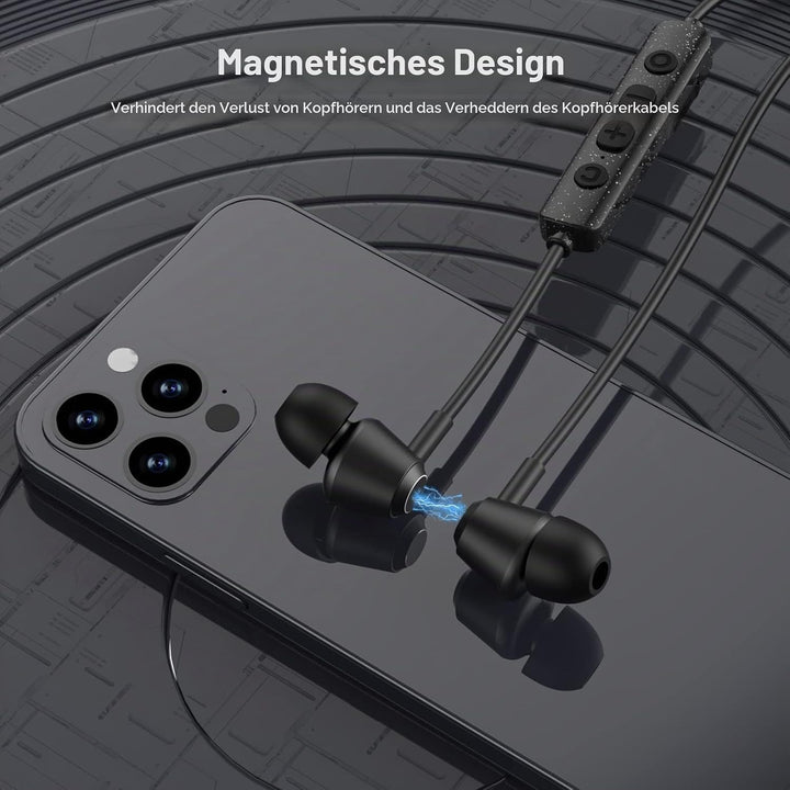 LAMA Bluetooth 5.3 Kopfhörer Sport Ohrhörer 120 Std. Spielzeit Noise Cancelling IPX6 Wasserdicht Kab