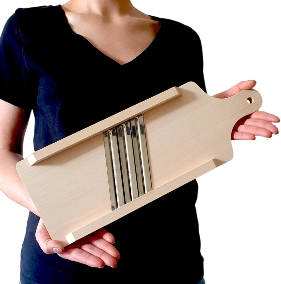 OSTENTO Krauthobel | Mandoline Gemüsehobel Holz - Kohlhobel Kohlreibe Kohlschneider Krautschneider G