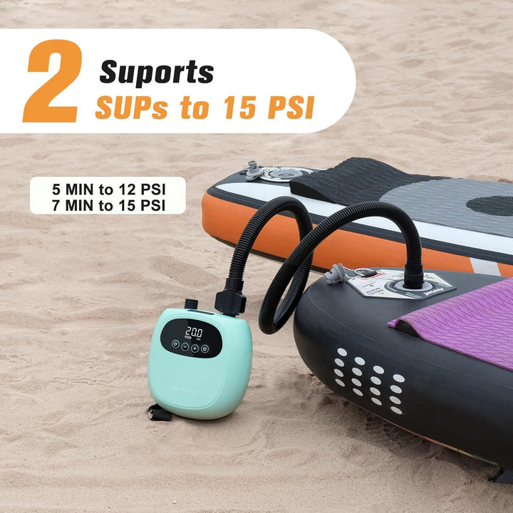dwndpump SUP Pumpe Elektrische 20PSI, Schnelles Aufladen SUP Pumpe Elektrisch mit Akku, Tragbar Elek