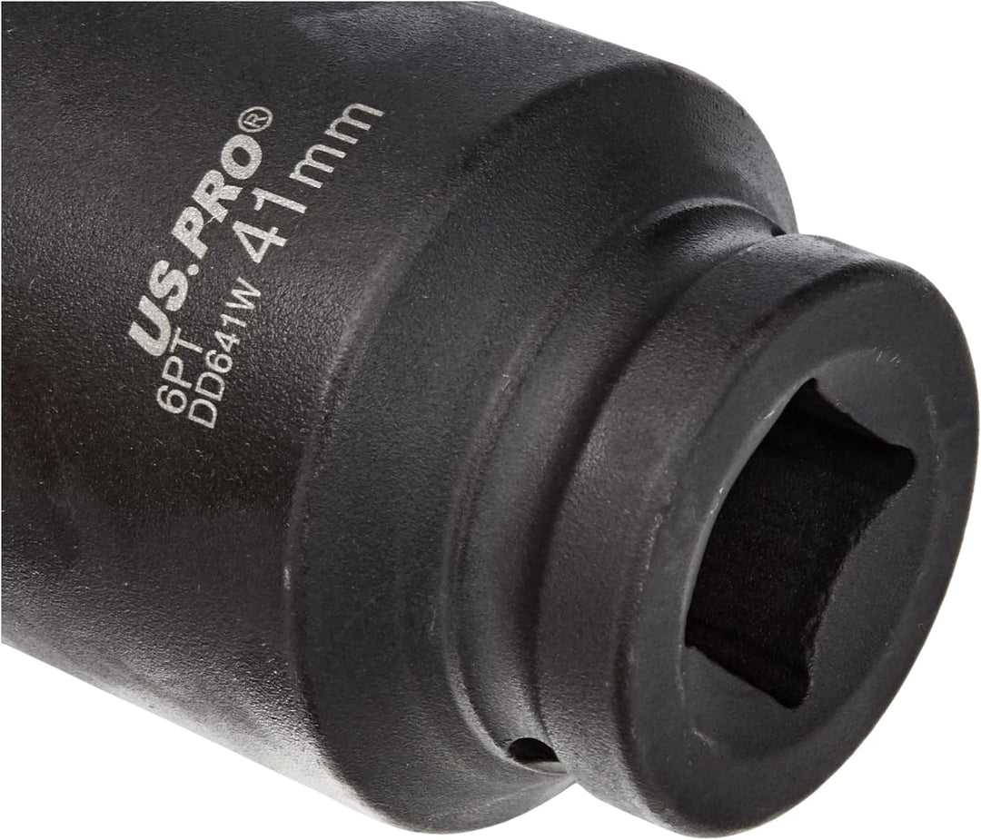 US PRO B1360 12 Stück 3/4 Zoll Dr Metric Cr-V Deep Impact Stecknüsse 6-polig, 0,01 V
