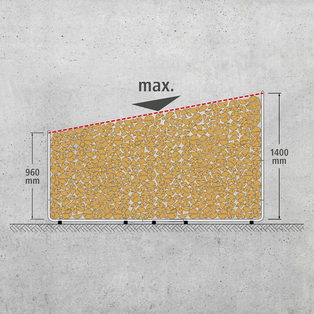 wolfcraft Stapelhilfe Modular XXL 5125000 | Verstellbare Kaminholzaufbewahrung für den Aussenbereich
