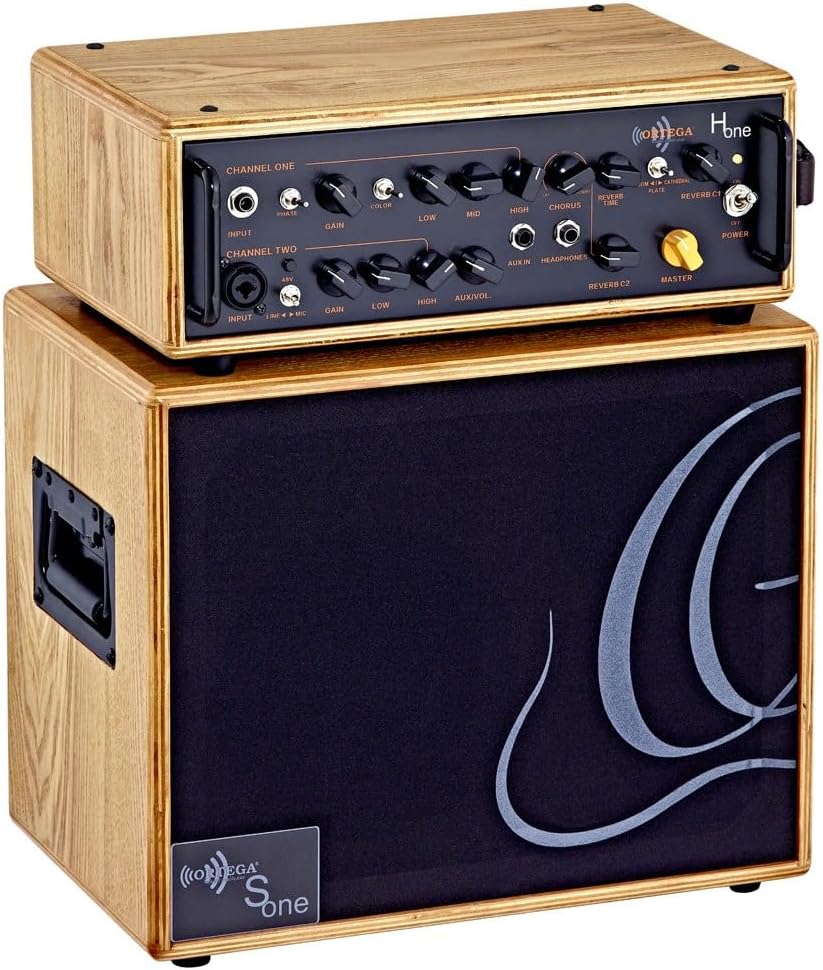 ORTEGA Acoustic Amplification Akustikgitarren-Topteil - 2 Kanal 100W RMS + Tragetasche (HONE)