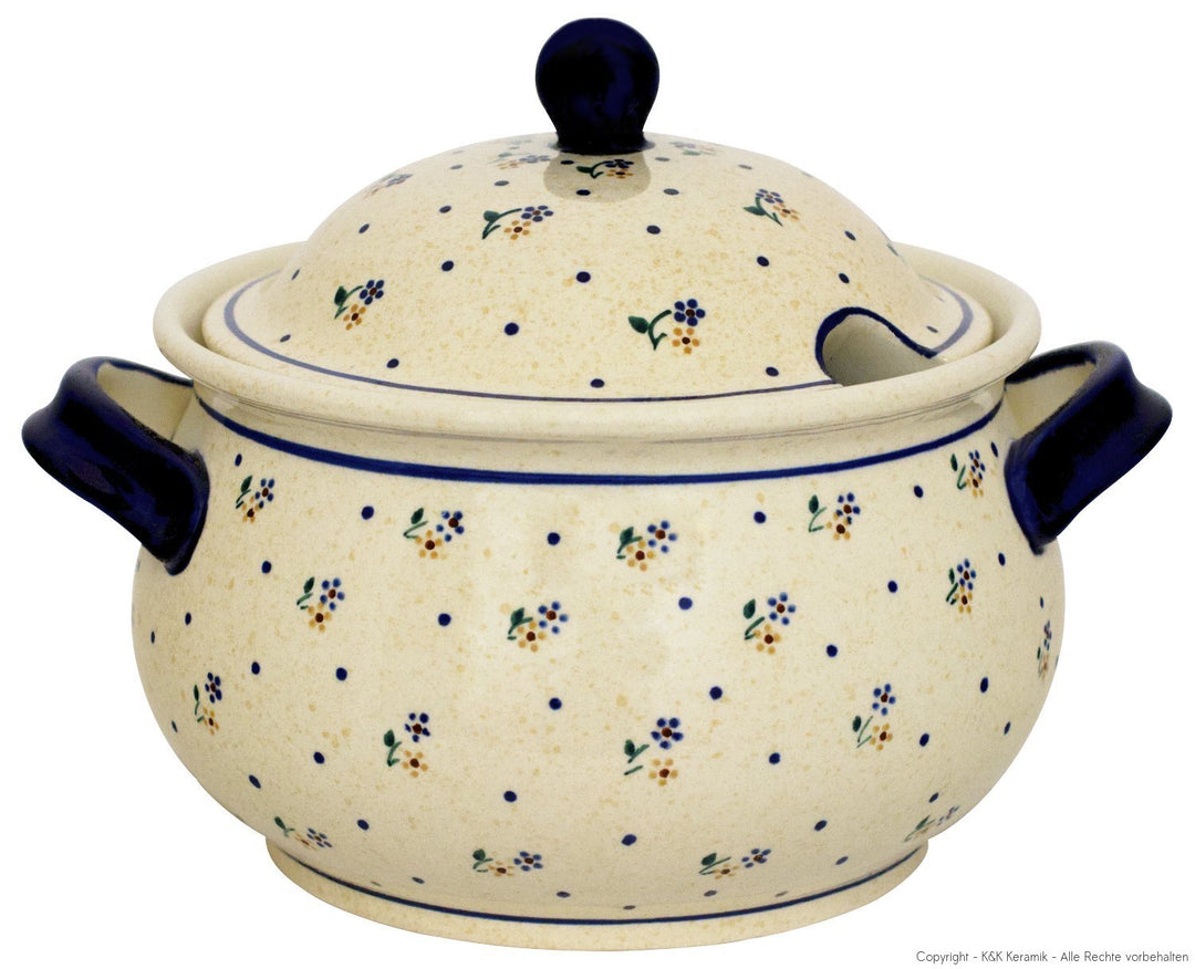 Original Bunzlauer Keramik Suppenterrine 4.5 Liter im Dekor 111
