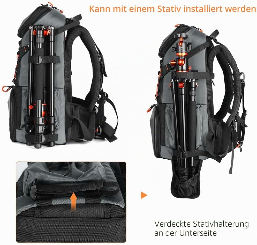 K&amp;F CONCEPT Kamerarucksäcke für Fotografen, riesige Reisetasche, 32L, grosse Kamerataschen mit Lapto