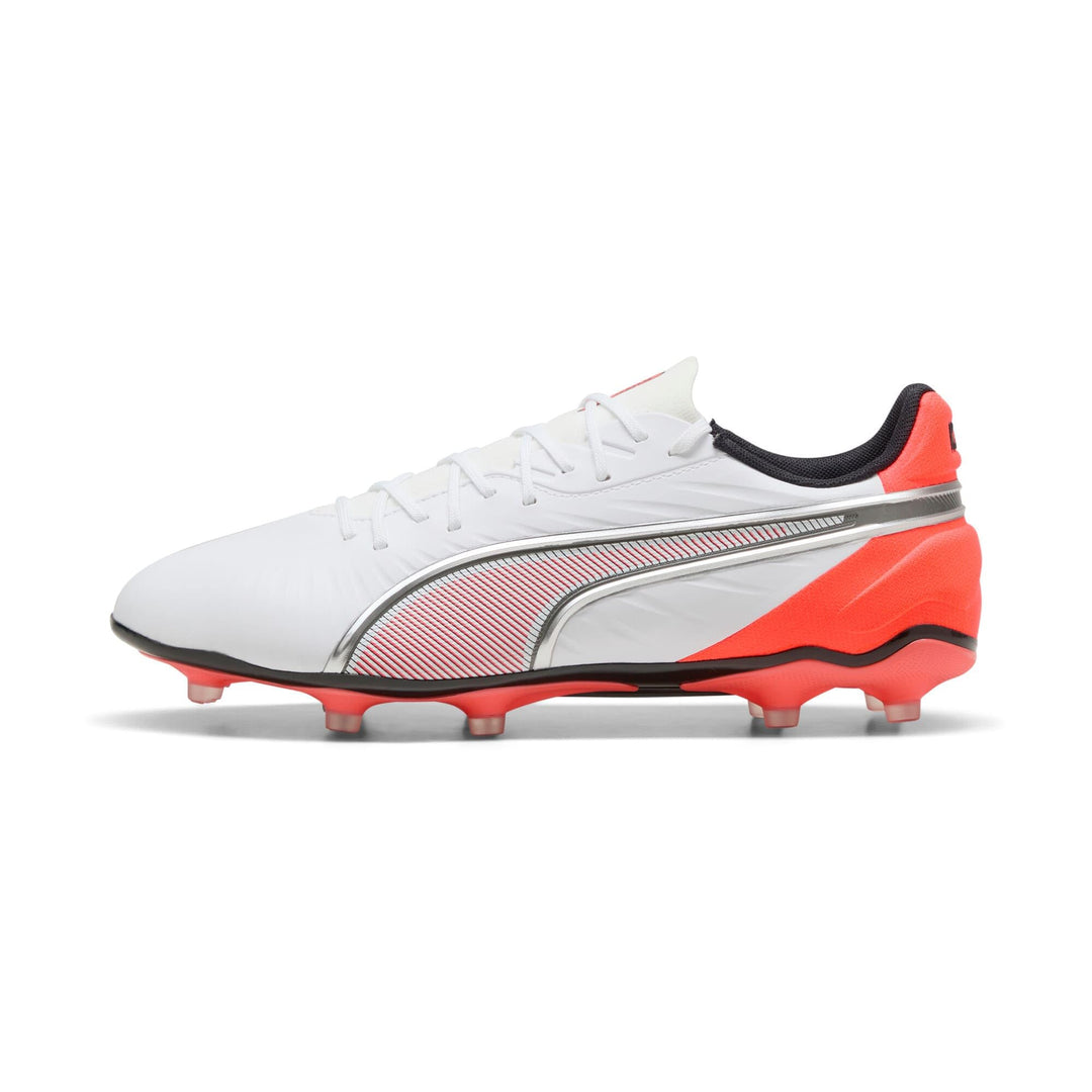 PUMA Damen King Ultimate Fg/Ag WN's Leichtathletik-Schuh 41 EU Puma White Puma Silver Glowing Red, 4