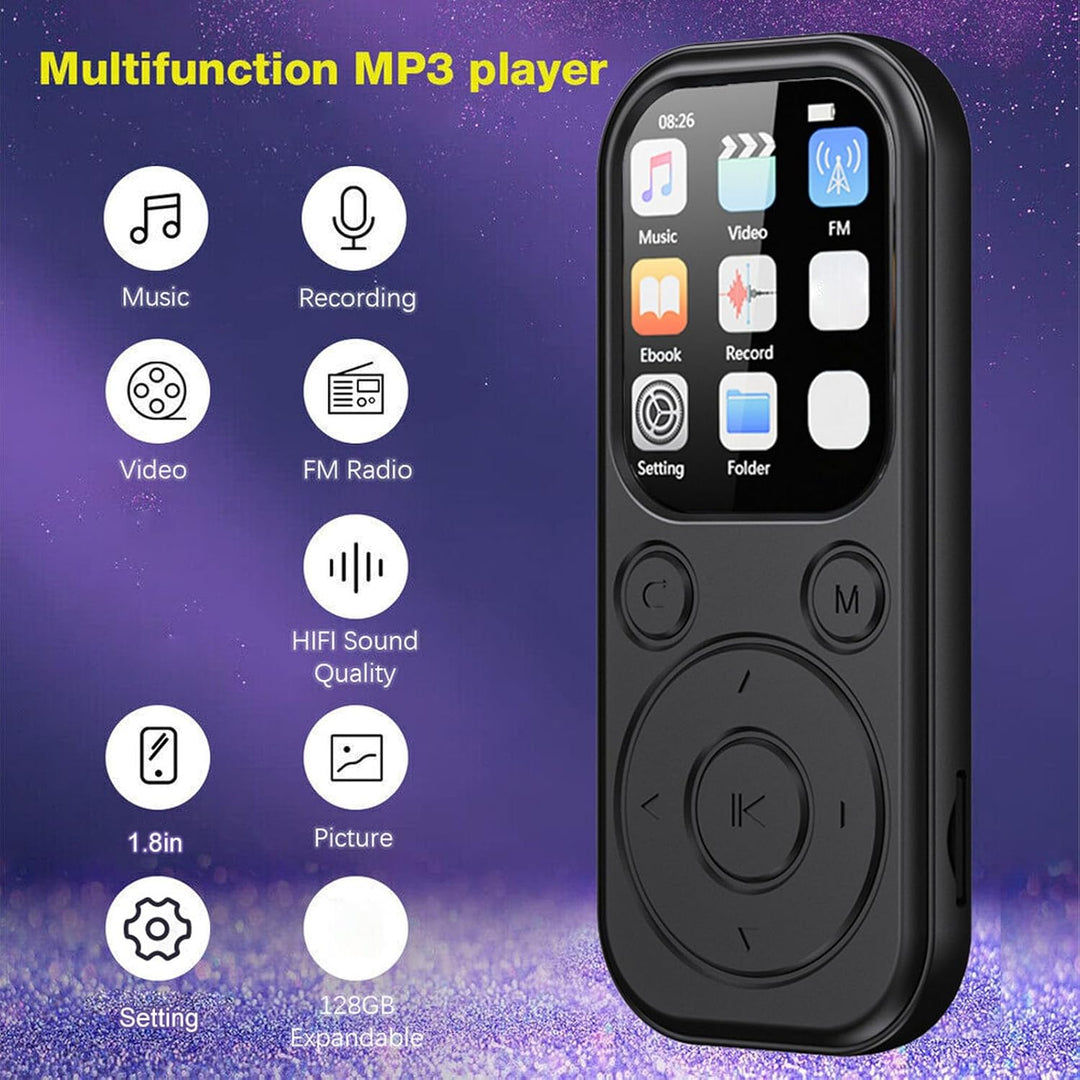 SENECESLI MP3-Player mit Bluetooth 5.4, Tragbarer Musik-Player mit 2,01-Zoll-Bildschirm, Verlustfrei