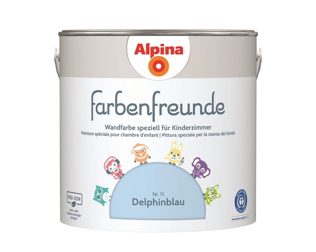 Alpina Farbenfreunde Nr. 11 Delphinblau 2,5 Liter matt, Delphinblau