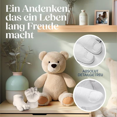 Niimo 3D Abdruck Baby Hand und Fuss - Hautsicheres Baby Gipsabdruck Set, Baby Abdruck Hand Fuss, Han