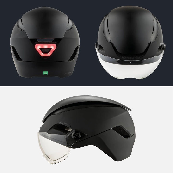 ALPINA ALTONA V - Extrem Leichter, Beleuchteter & Belüfteter Fahrradhelm Mit Selbsttönenden Visier F