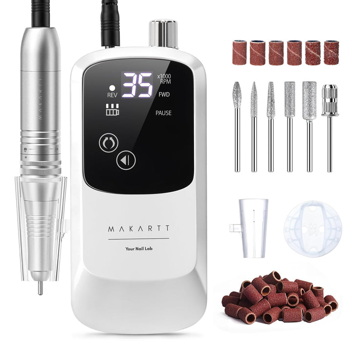 Makartt Nagelfräser – Wiederaufladbarer Professionell Fräser Nägel mit 35000 U/min, Elektrische Nage