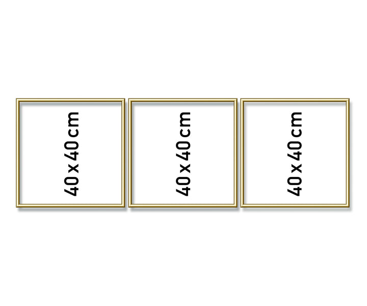 Schipper 605150706 Malen nach Zahlen, Alurahmen Triptychon 120 x 40 cm, goldglänzend ohne Glas für I